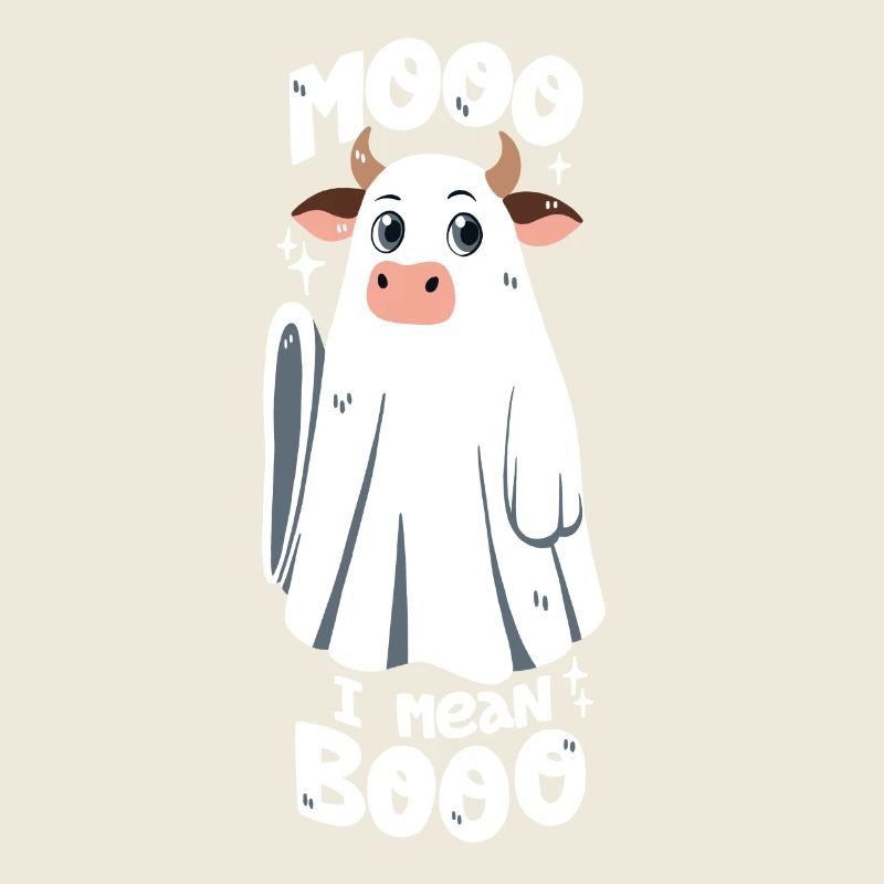 Cow Ghost / Jeu de mots d’Halloween