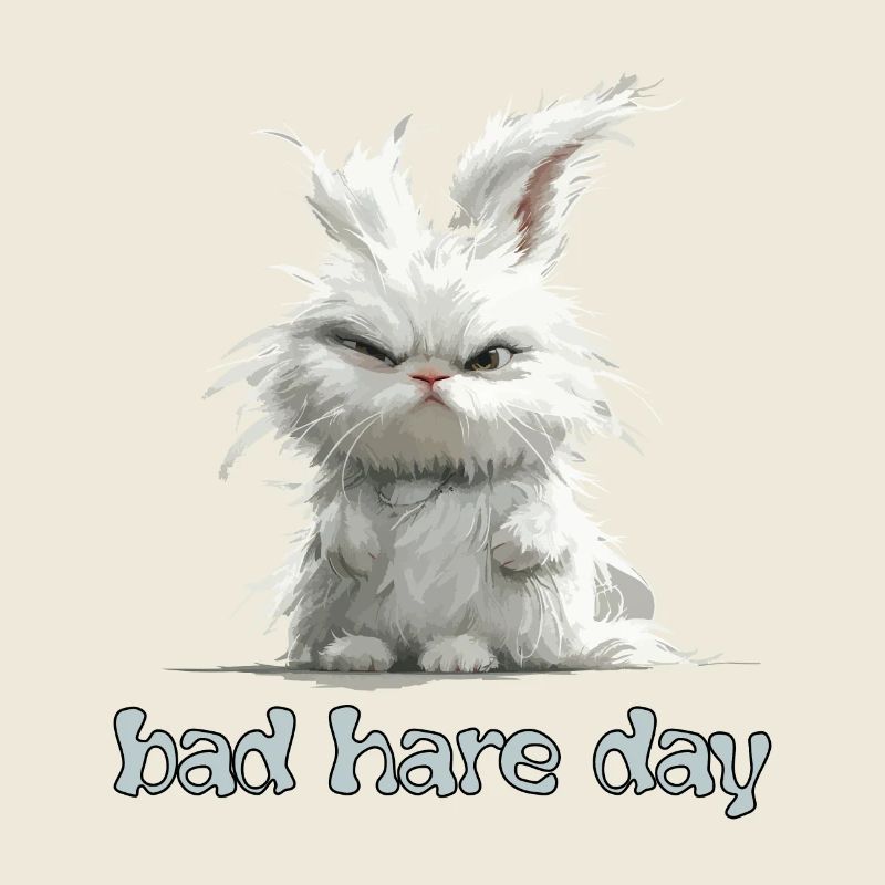 Jeu de mots drôle Bad Hare day lapin drôle