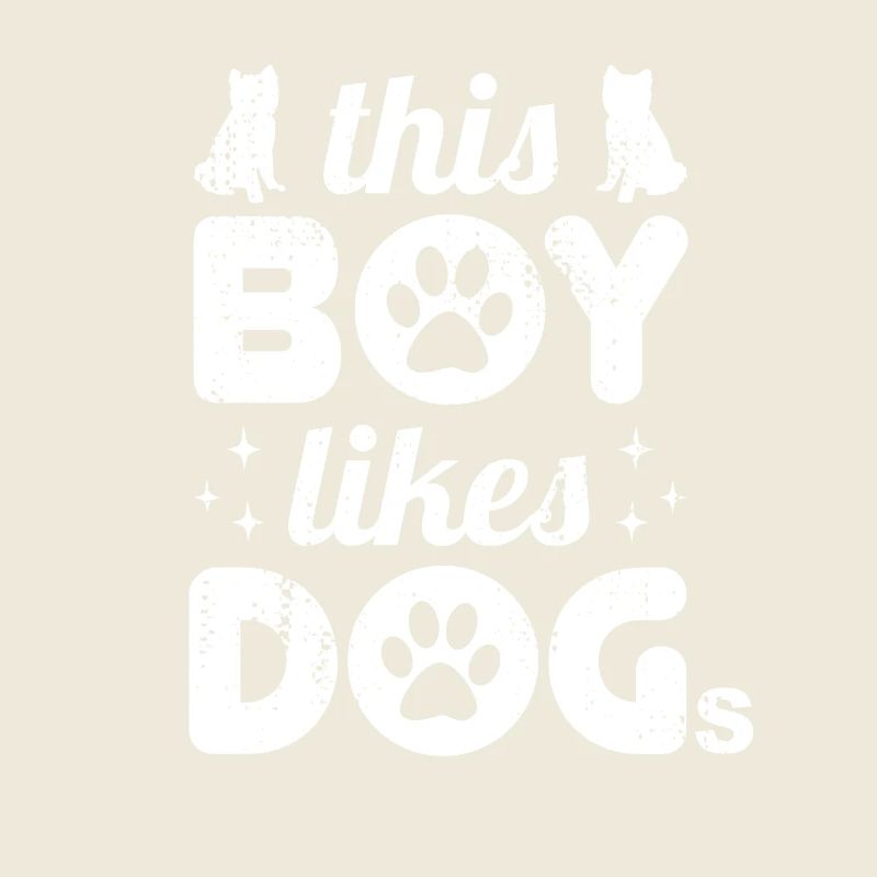 This boy likes dogs