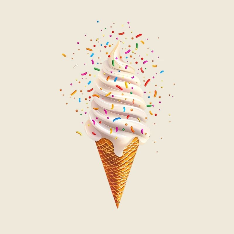 Sommerfreude Mit Buntem Eiscreme Motiv