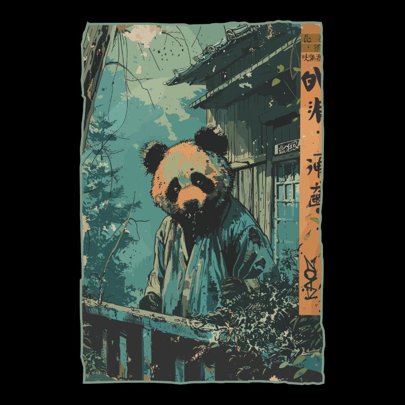 Forêt de bambous et panda en Chine