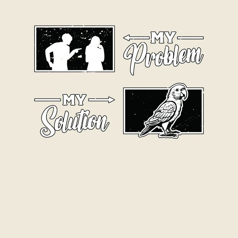 Amoureux des perroquets Mon problème Ma solution Pictogramme Maman
