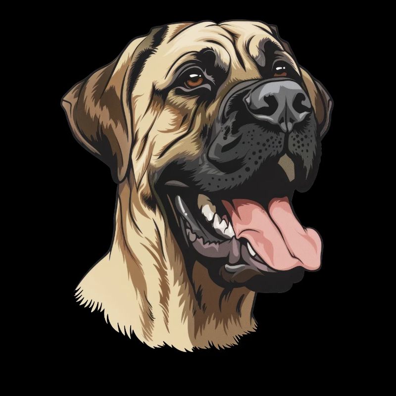 Vieux dogue anglais | Illustration de dessin animé