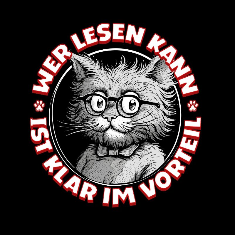 Those who can read have a clear advantage, cat glasses