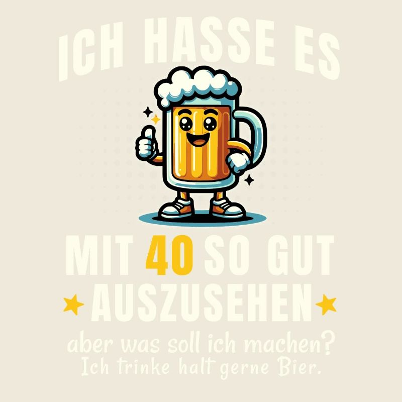 40 & Bier – Witziger Spruch