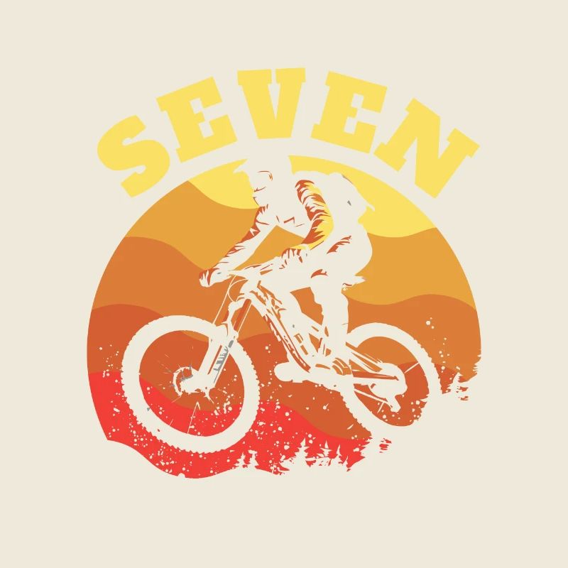 Turning 7 Mountain Bike Theme BMX Lover 7th