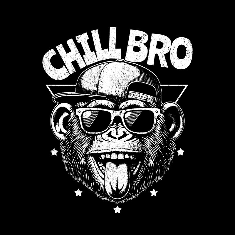Chill Bro - Lustiger Affe mit Sonnenbrille