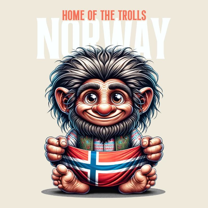Norwegian Troll with Flag – Home of