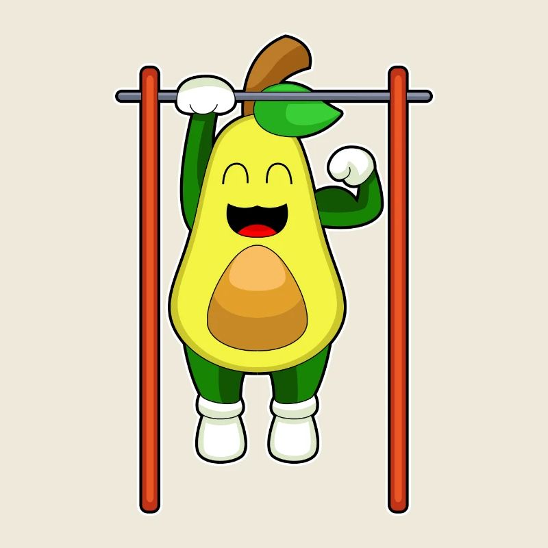 Avocado Bodybuilder Tractions Culturisme