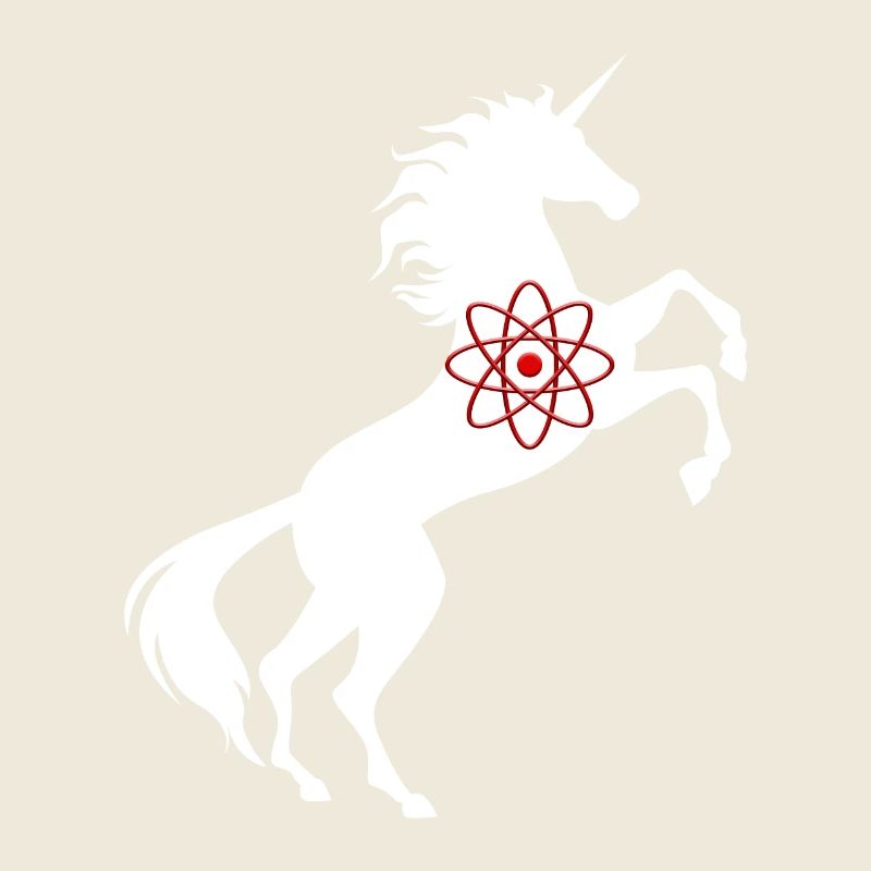 Einhorn Atom Symbol TShirt Atome Magisches Einhorn