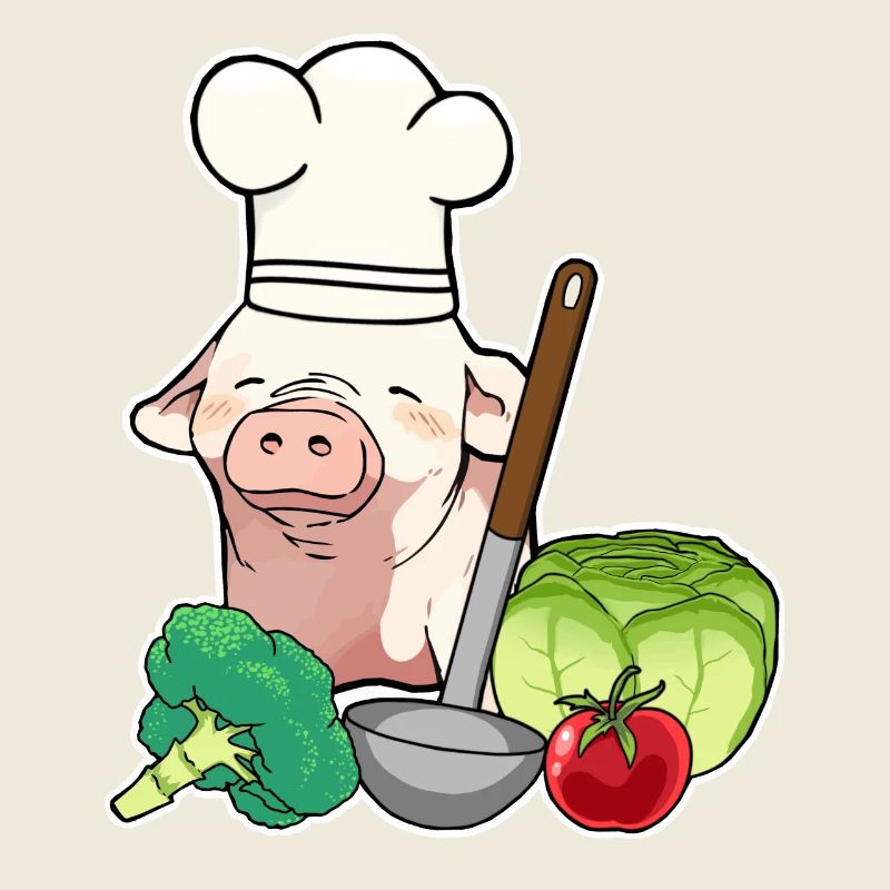 Pork, Vegetable, Vegetarian, Cook, Piglet