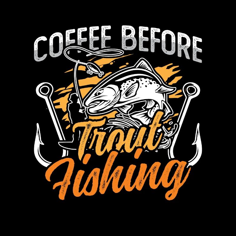 Pêcheur de truite Café Pêche à la mouche Amateur de café