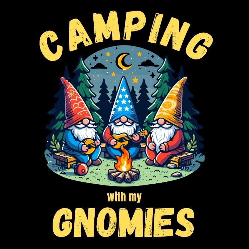 Camping Gartenzwerge Campingplatz Lagerfeuer Fun