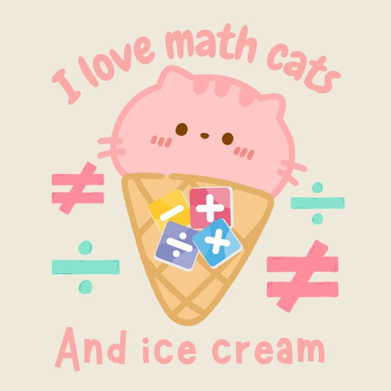 J’adore les chats mathématiques et les glaces
