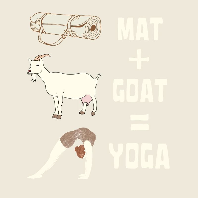 MATTE + ZIEGE bedeutet YOGA BAAA-MASTE ZIEGEN YOGA
