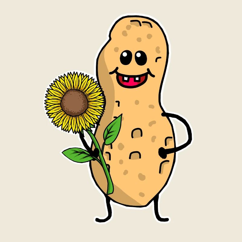 Peanut Peanut Funny Cute Sunflower