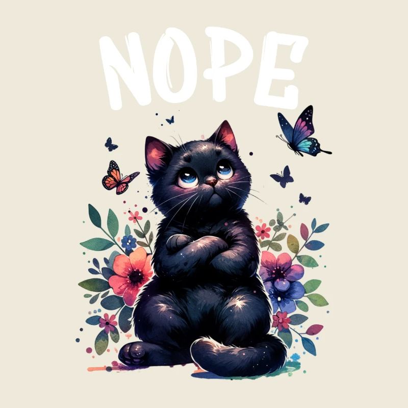 Chat drôle de dicton non pour les amoureux des chats