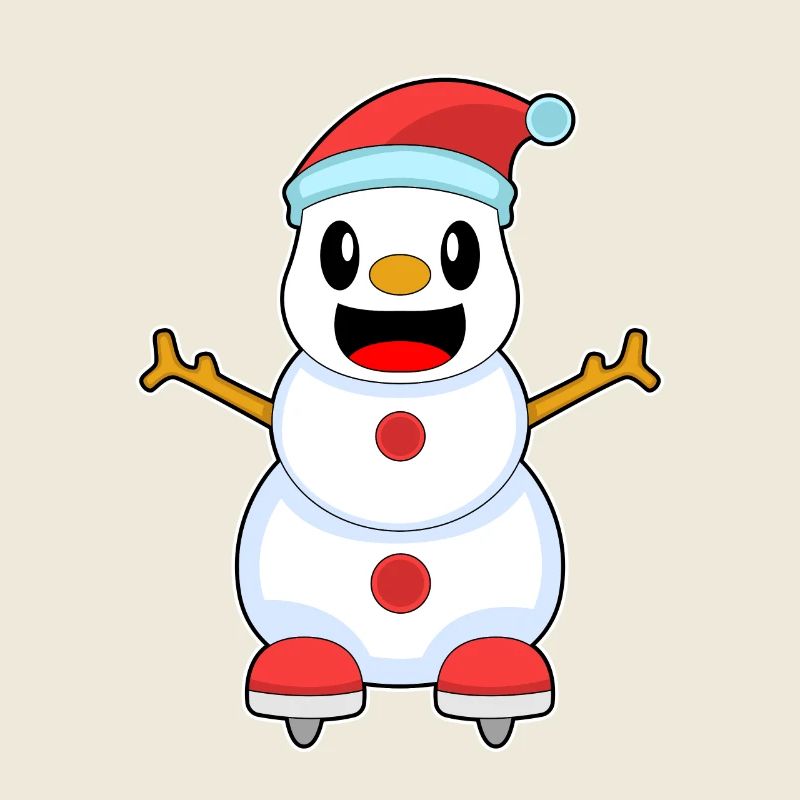 Patinage de Noël Snowman