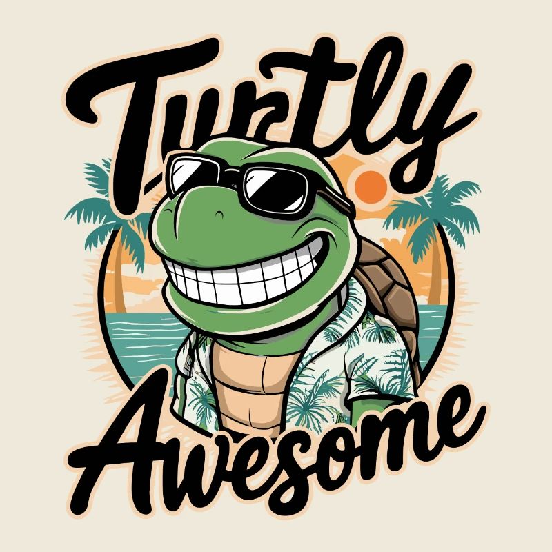Lustige Schildgröte Spruch Turtly Awesome