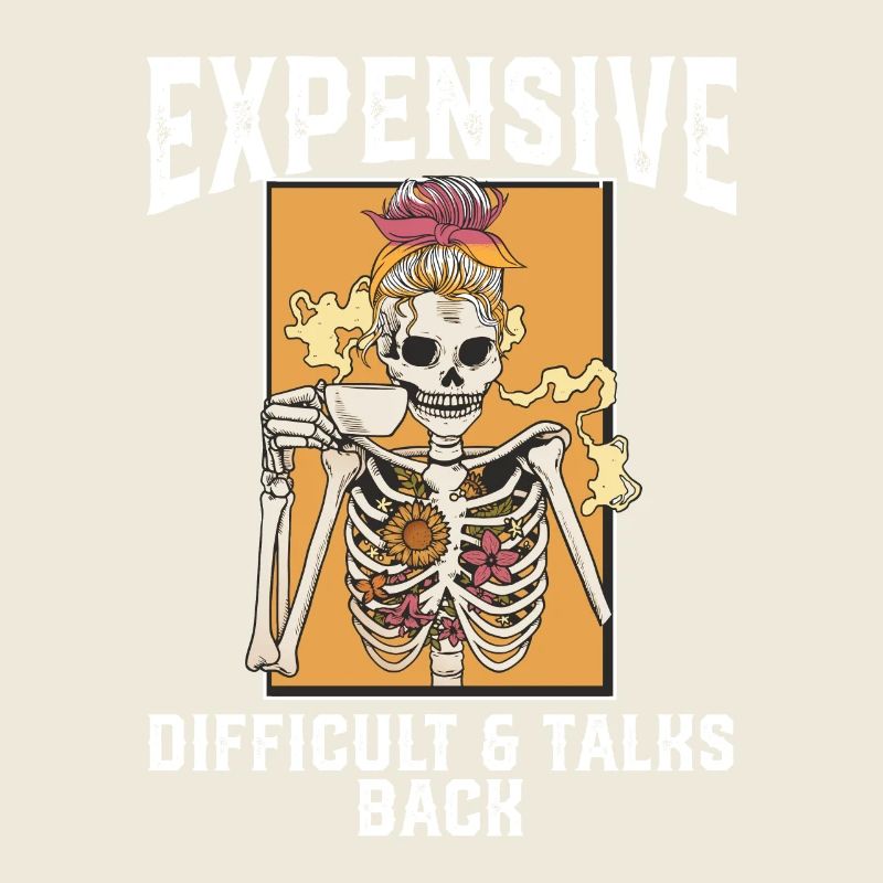 ex Skeleton Drinking Coffee Expensive Difficult An