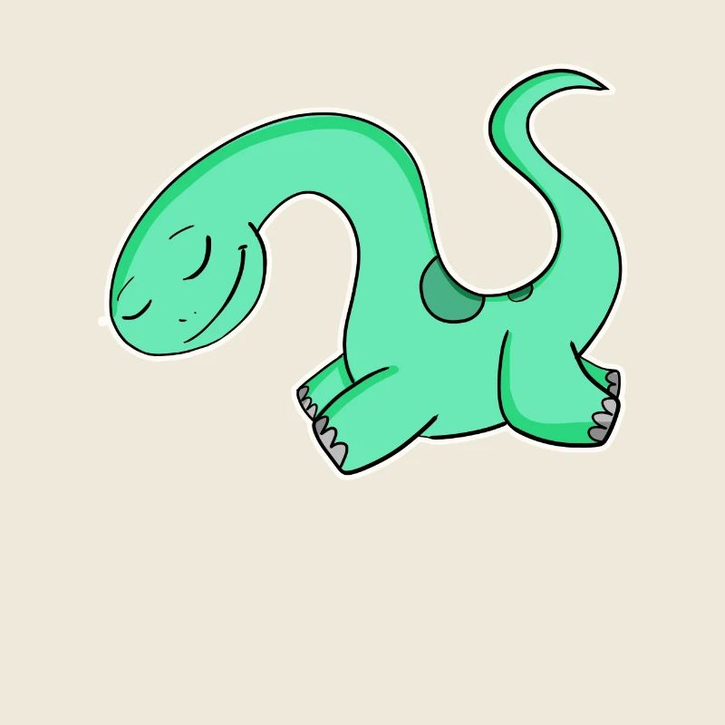 Dino Motif Dinosaur Green