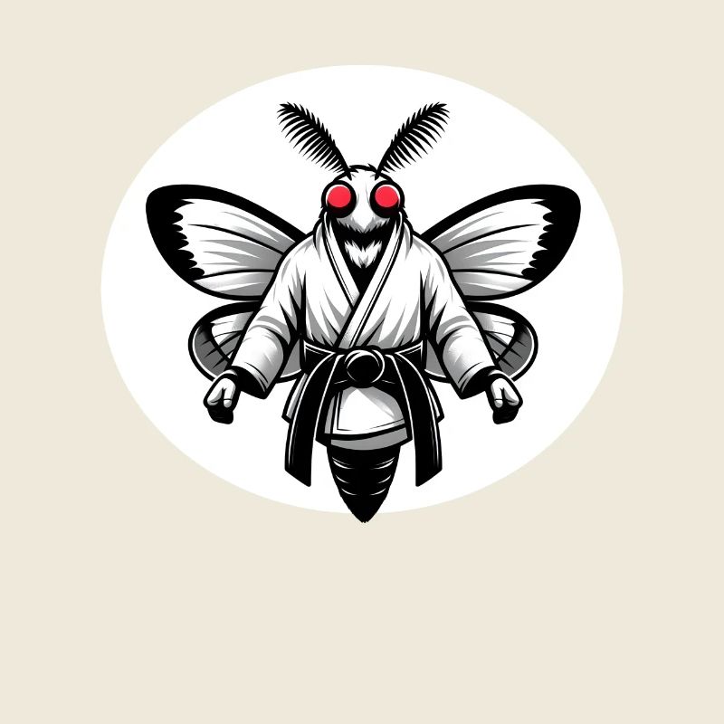 Karate-Motte mit schwarzem Gurt