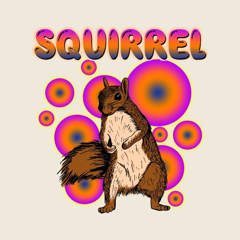 80's Funny Squirrel Chipmunks Old Style Animal