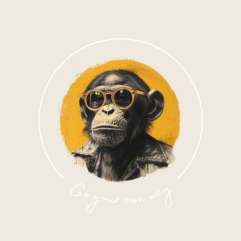 Affe Sonnenbrille Cool