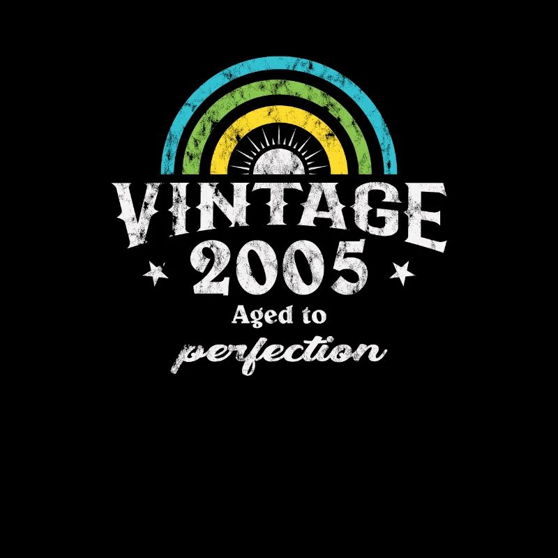 2005 Geburtstag Vintage Rainbow Sun