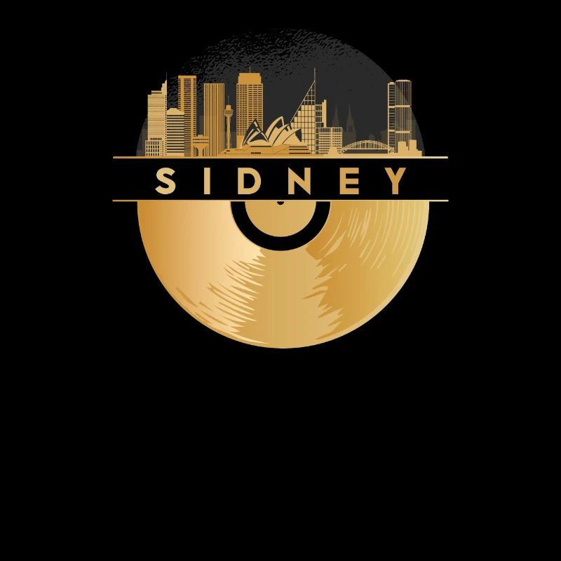 Vinyl Record Disco Music Skyline-Sidney