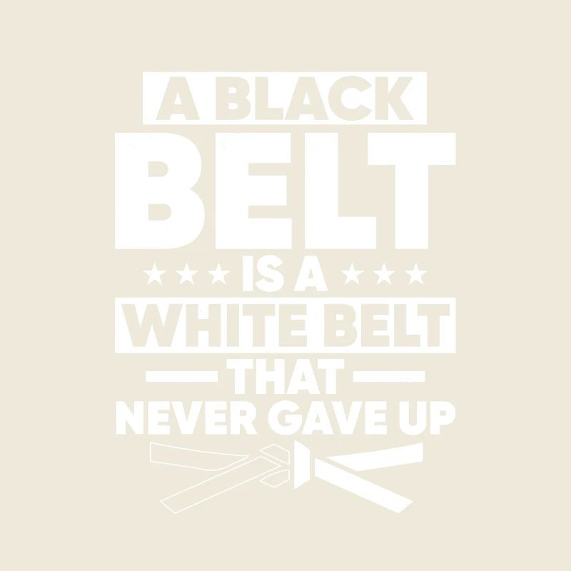 Une ceinture noire est une ceinture blanche n’a jamais abandonné le karatek
