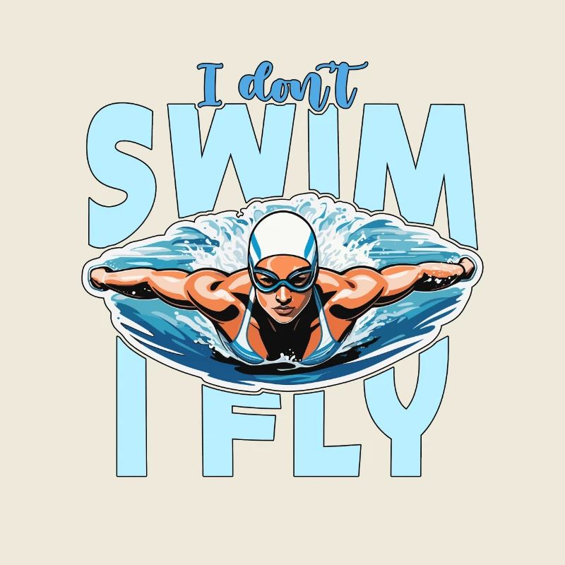 Swimmer I Don't Swim I Fly Loves Diving Swimmers