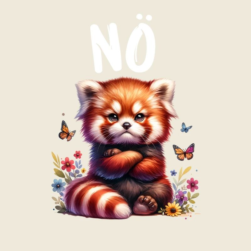 Panda roux Drôle de dicton Nope Renard de Feu