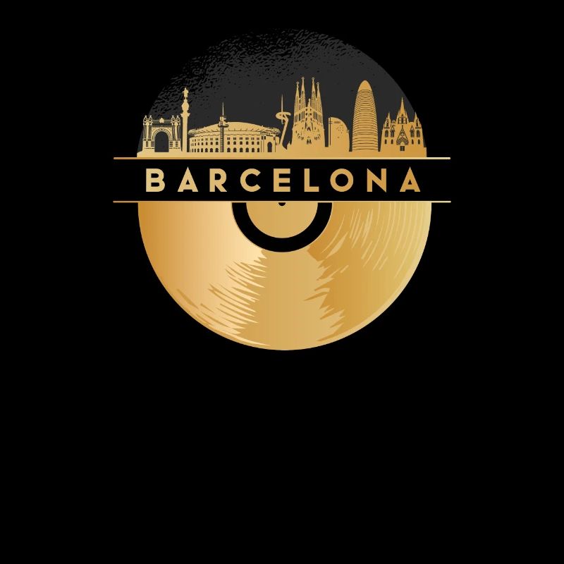 Disque Vinyle - Skyline-Espagne-Barcelone