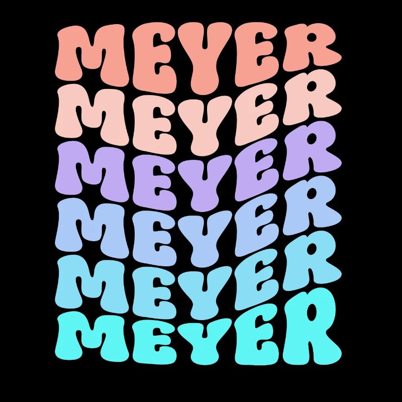 Meyer Retro Familie Nachname Geschenk
