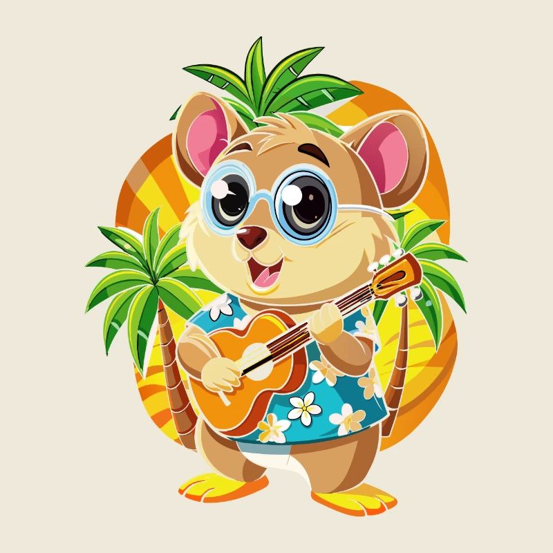 Funny Hamster Cartoon Summer Beach Sunglasses