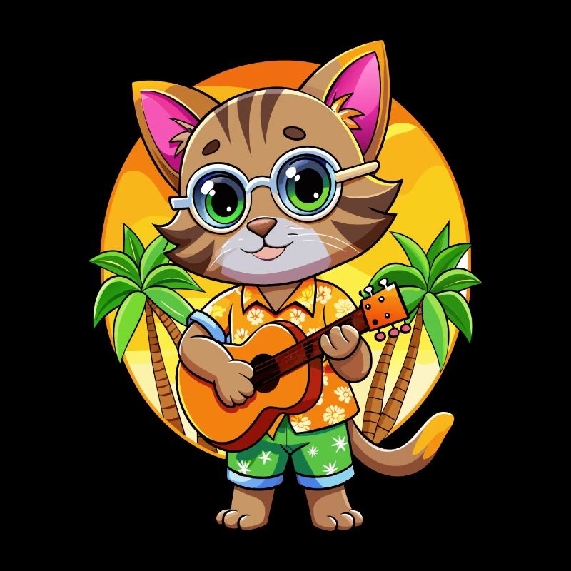 Funny Kitten Cartoon Summer Beach Sunglasses