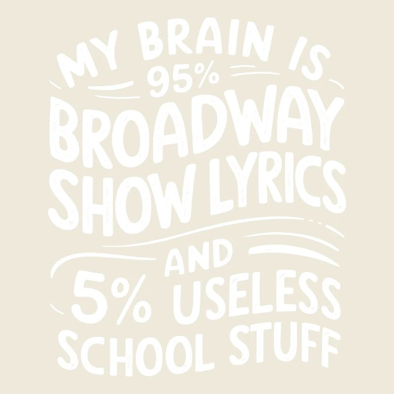 Mon cerveau est à 95% Paroles de spectacles de Broadway 5% Us