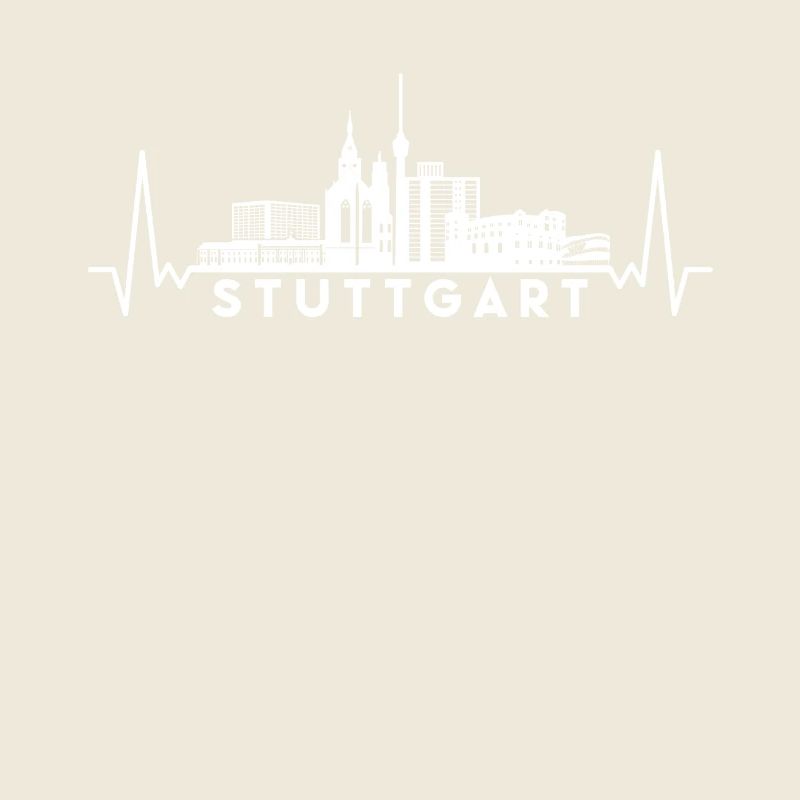 Heartbeat Skyline Allemagne Stuttgart