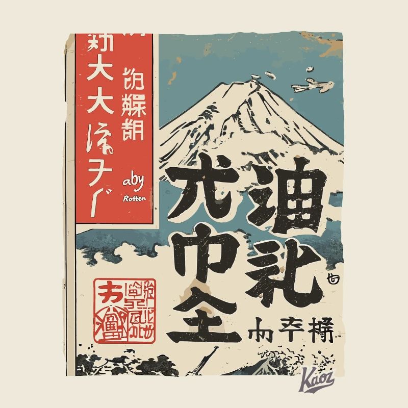 Japanese postcard from Mount Fuji