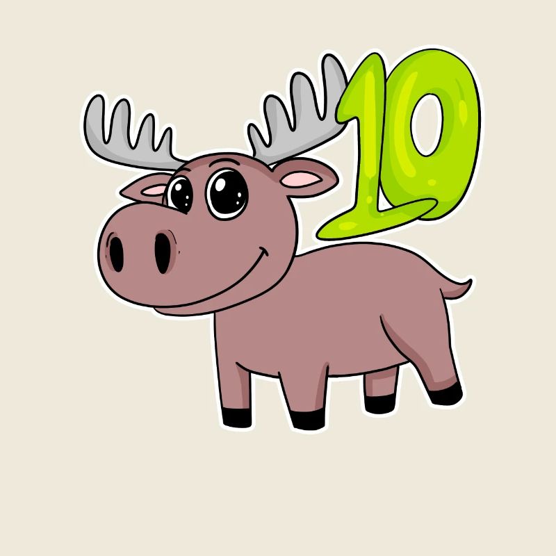 2ème anniversaire motif orignal - dix ans