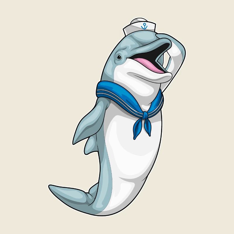 Delfin Seemann Seemannsmütze