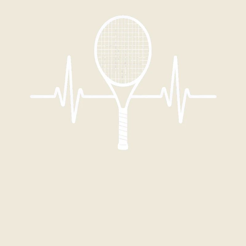 Tennis Lover Heartbeat Design