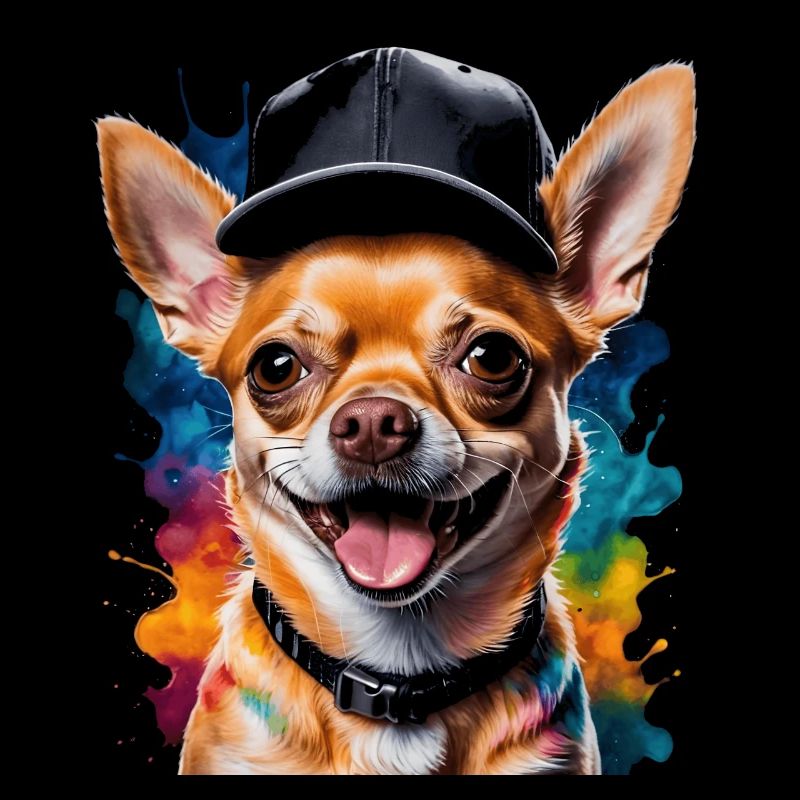 Chihuahua Snapback Cap Dog Funny Design Print