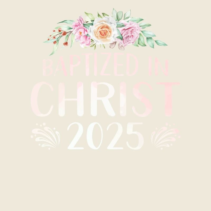 Getauft In Christus 2025 Blumenmuster