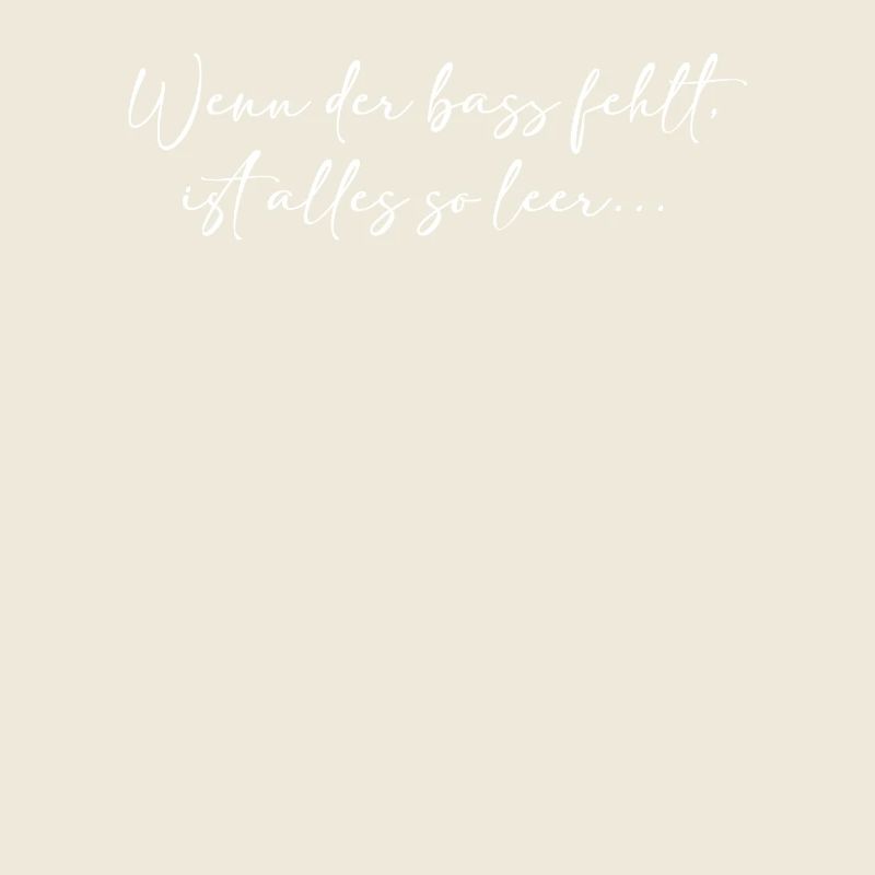 Si la basse manque, tout est si vide -