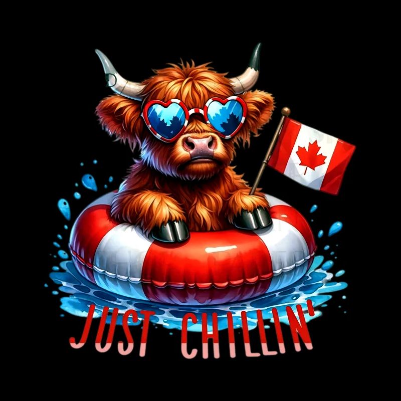 Just Chillin Highland cattle Canada Day