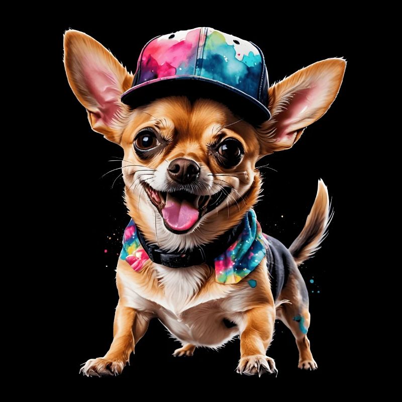 Chihuahua Snapback Cap Dog Funny Design Print