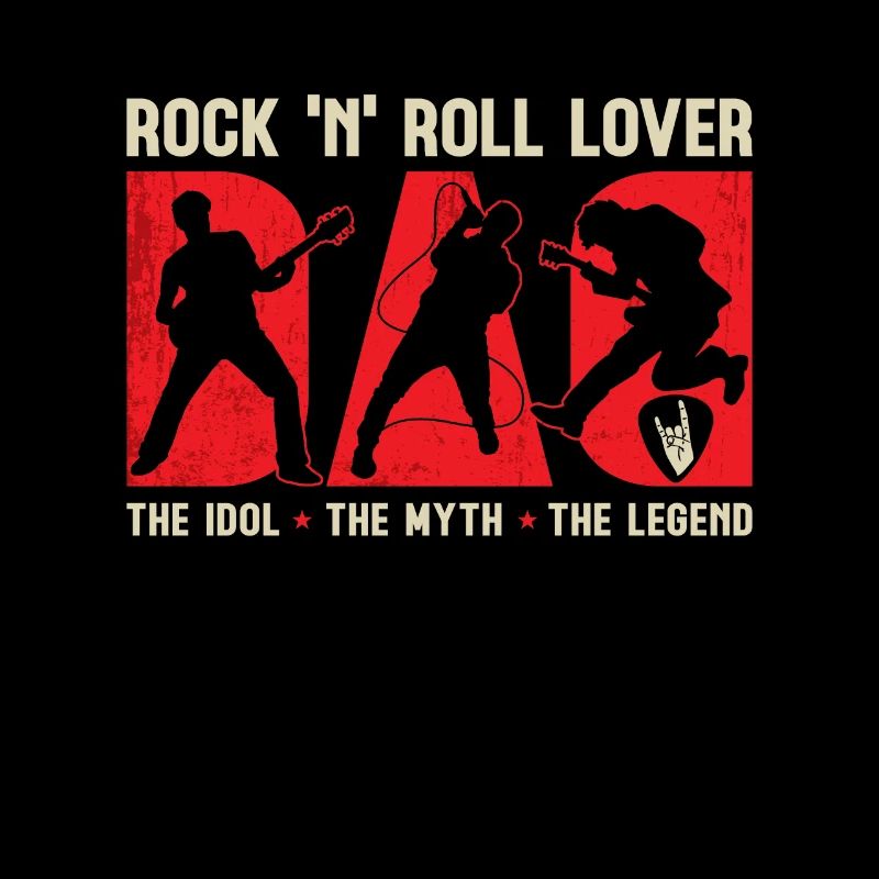 Rock 'N' Roll Lover Dad The Idol 80s Music Lover