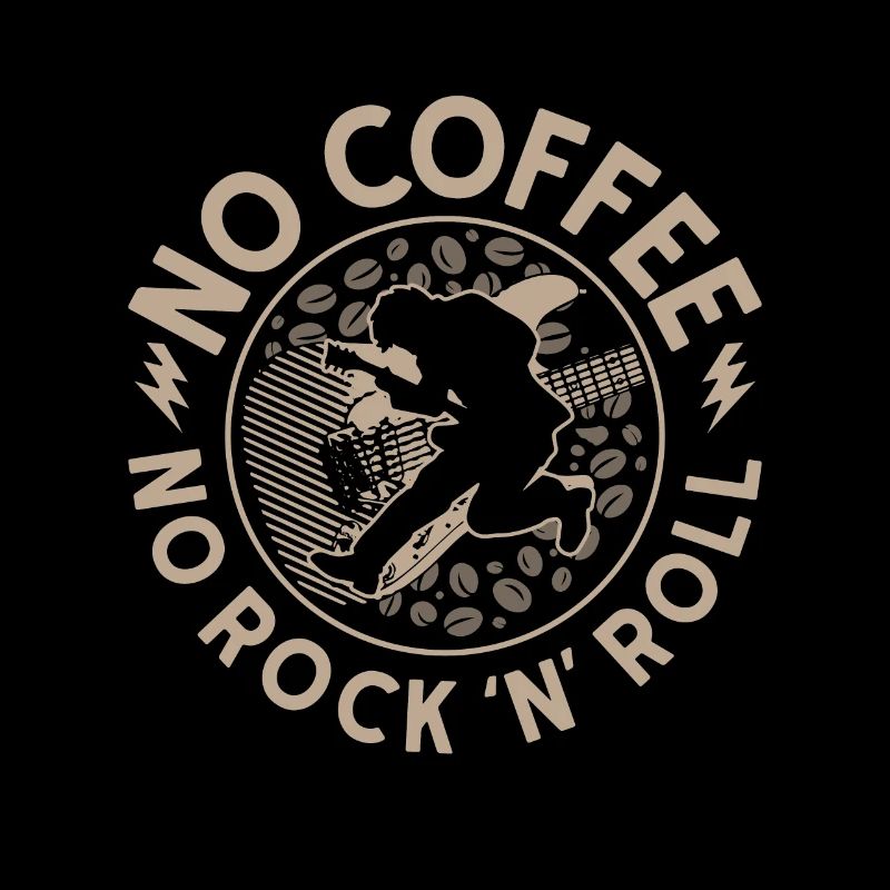 Rock N Roll Pas de café Pas de classique Rock Amateur de café